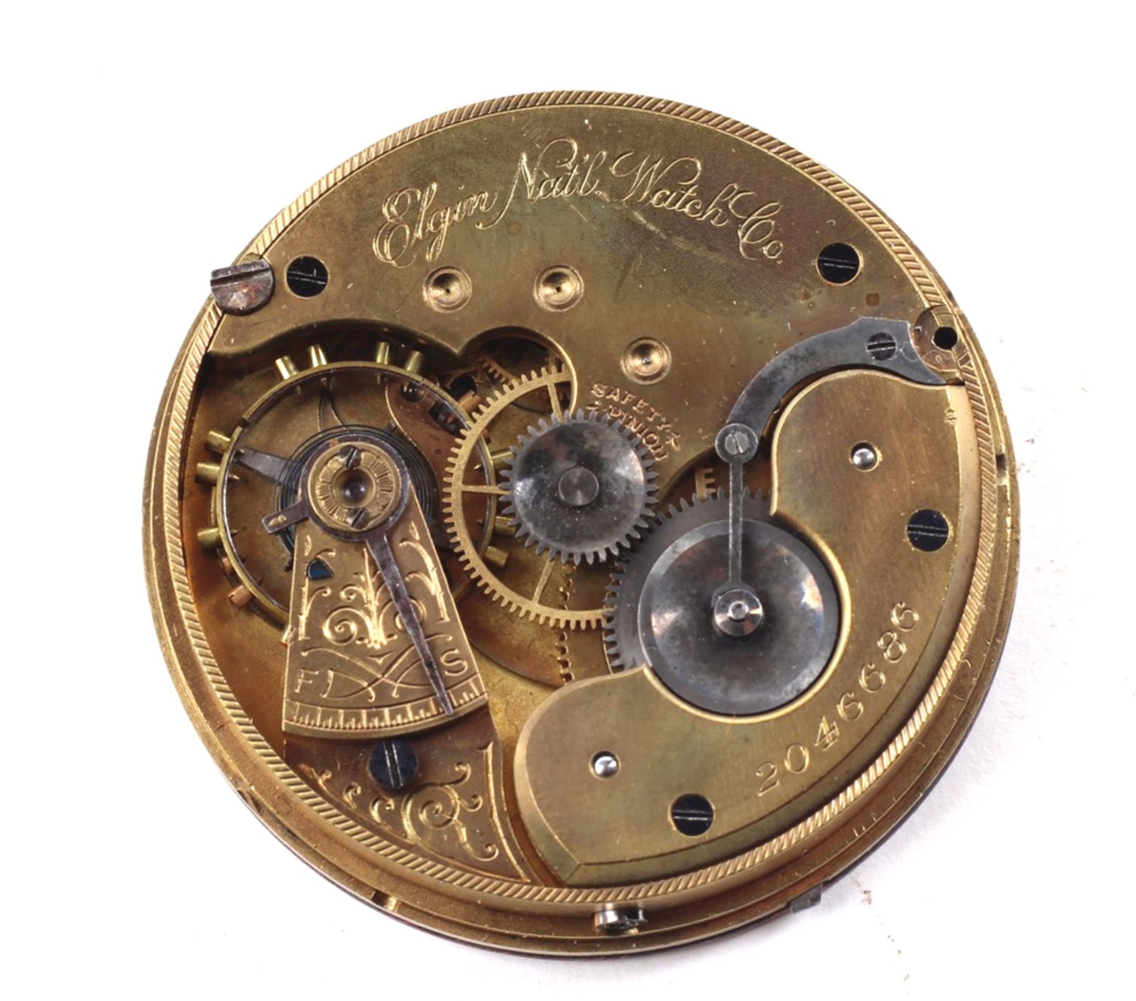 Elgin Pocket Watch Movement18 Size 7Jewel Parts/Repair PC-203