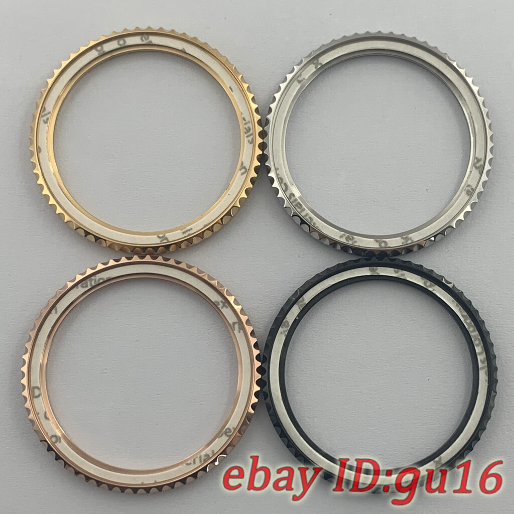 Silver Bezel Stainless Steel Fit 40mm Watch Case Ring Replacement Repair Parts