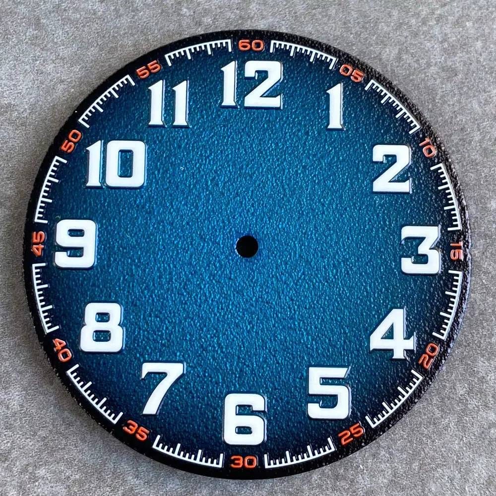 Tandorio 40.5mm Matte Watch Dial Replacement Parts Fit NH35 NH36 ETA2824 PT5000