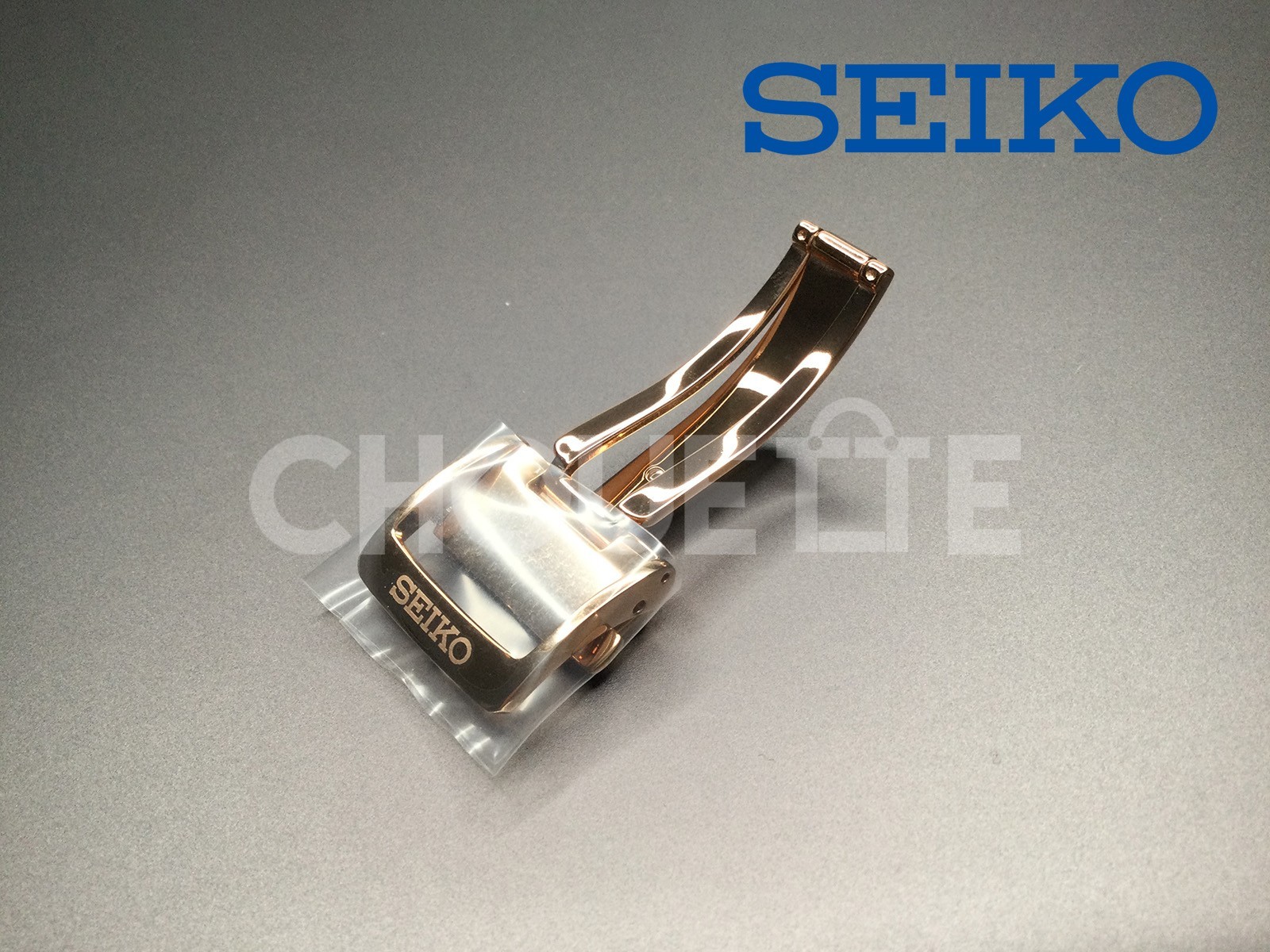 OEM Seiko SARY078, SARY132, SRPC46J1 18mm Rose Gold SS Deployment Buckle Clasp