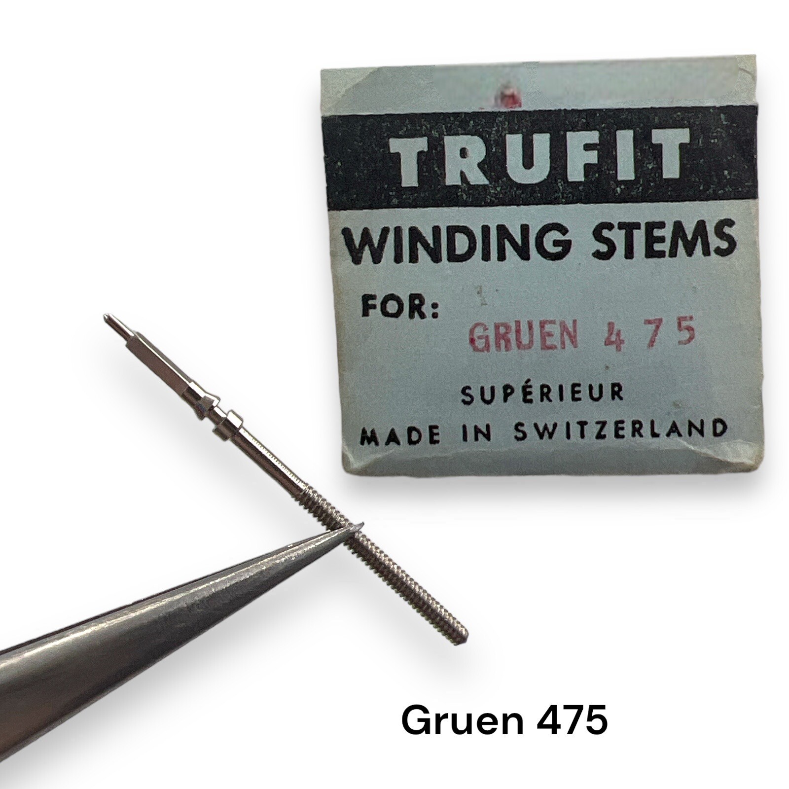 Gruen 475 WINDING STEM Watch Part Material BestFit VTG NOS