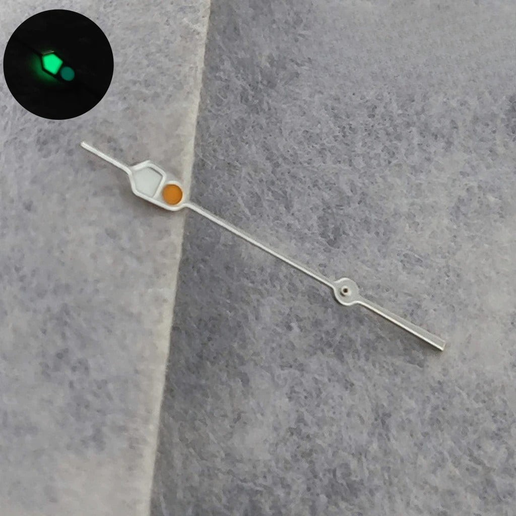 13mm Silver Black For NH35 NH36 7S26 7S36 4R35 4R36 Watches C3 Green Luminous