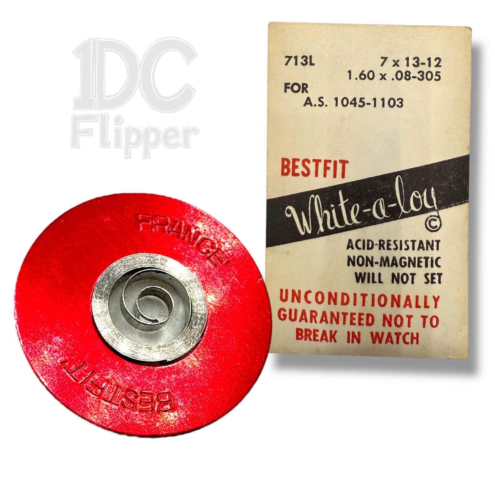AS 1045 Mainspring 1.60 x 0.08 x 305 Alloy Watch Part BestFit 713L NOS Read!