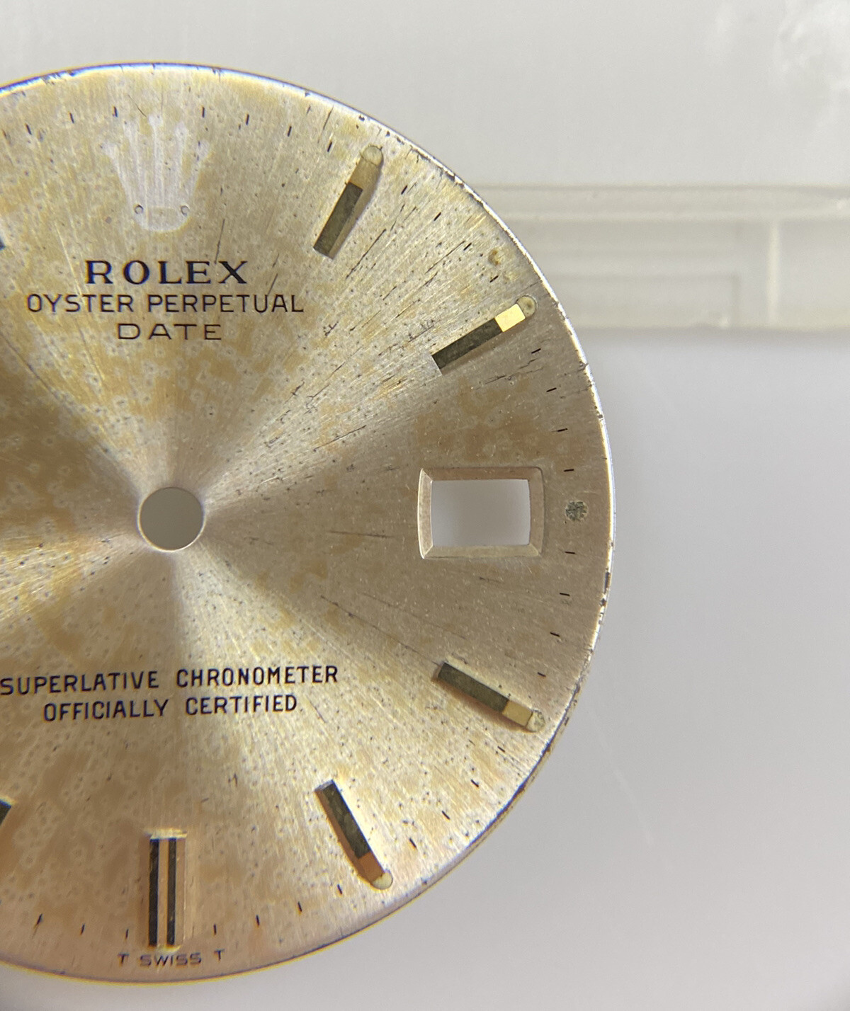 Genuine Rolex Oyster Perpetual Date 1500 1501 1505 Cal. 1570 Silver/Gold Dial