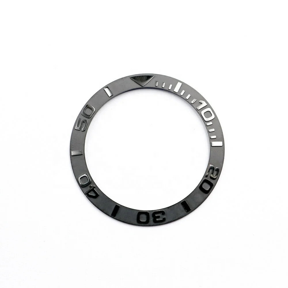TOP Gray/Black Ceramic Bezel Insert For 38mm 116655 Rolex YACHTMASTER OYSTERFLEX