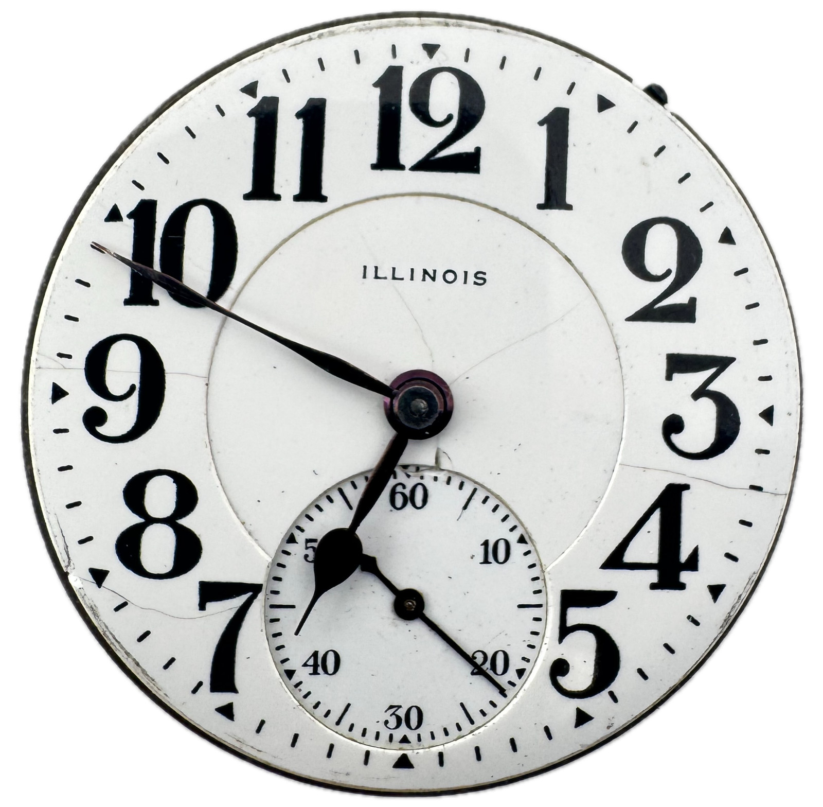 Antique 16s 1915 Illinois Heavy Arabic Sunray Pocket Watch Movement Bunn USA 19J