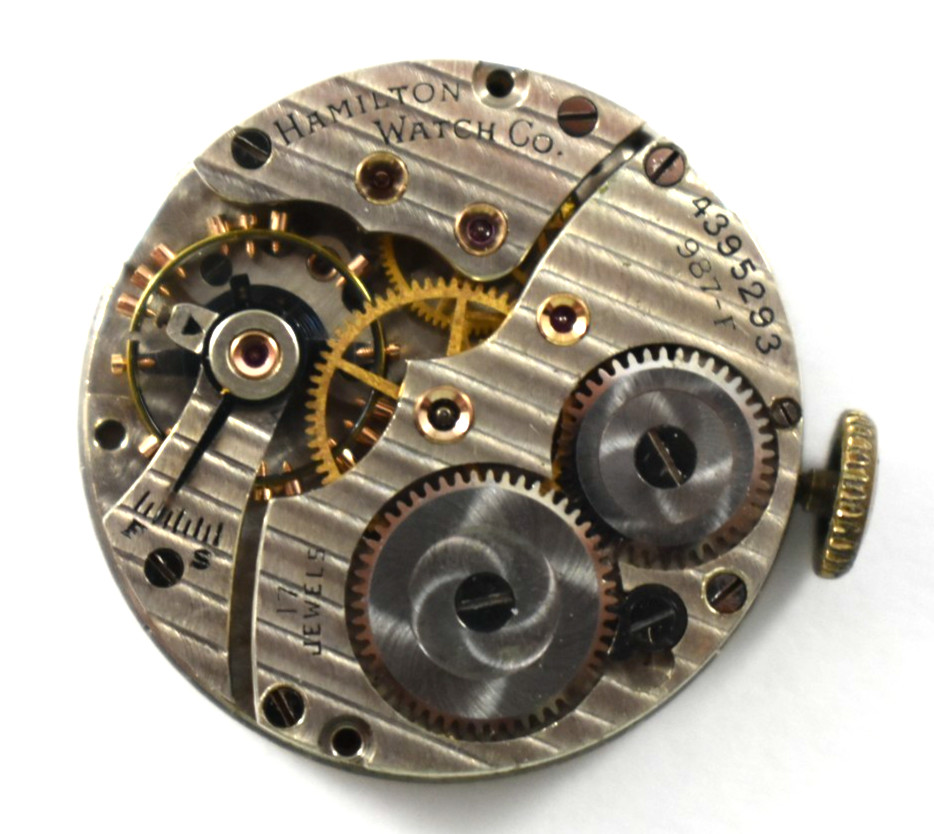 Vintage Hamilton Manual Wind 17J 987-F Wrist Watch Movement lot.we