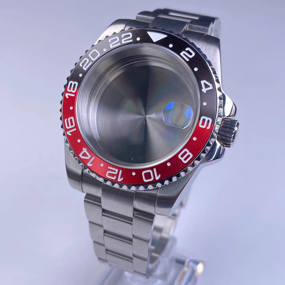 Fit NH34 NH35 NH36 Parts 40MM Red Black 24H Bezel Mod 20ATM Sapphire Watch Case
