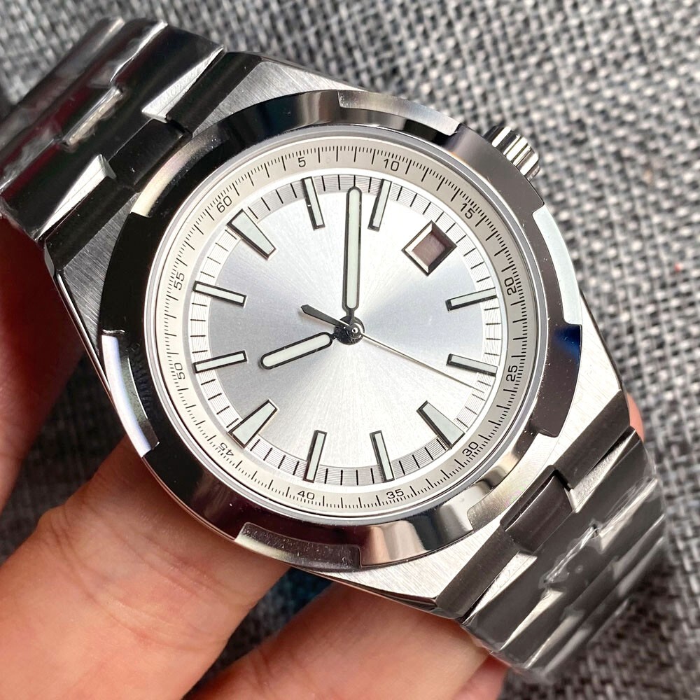 Mod Part 41mm Silver Stainless Steel Sapphire Watch Case fit NH35 NH36 Movement