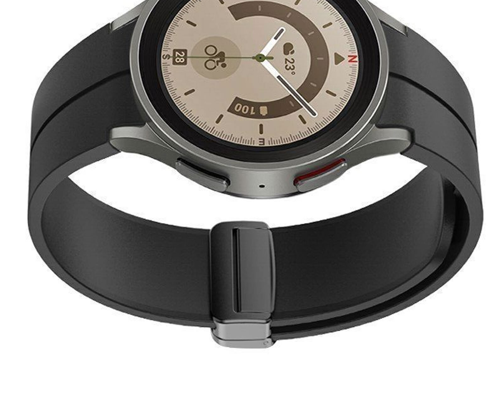 Band For Samsung Galaxy Watch 5/5 Pro/4 Silicone Magnetic Buckle Strap 45mm/44mm