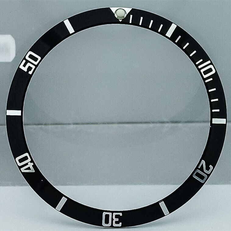 36.5*30.8mm Vintage Aluminum Alloy Slope Green Luminous Colorful Watch Bezel