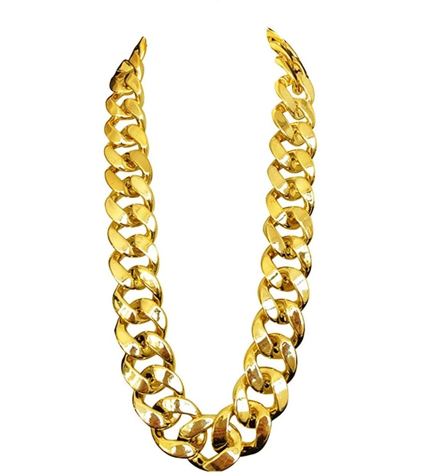 Big Chunky Plastic Hip Hop Chain Necklace,26″,32″,36″,40″ 32 Gold