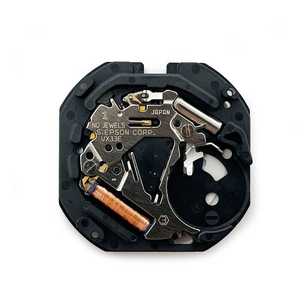For Hattori Epson TMI VX33 VX33B Watch Quartz Movement Japan Made Dual Calendar