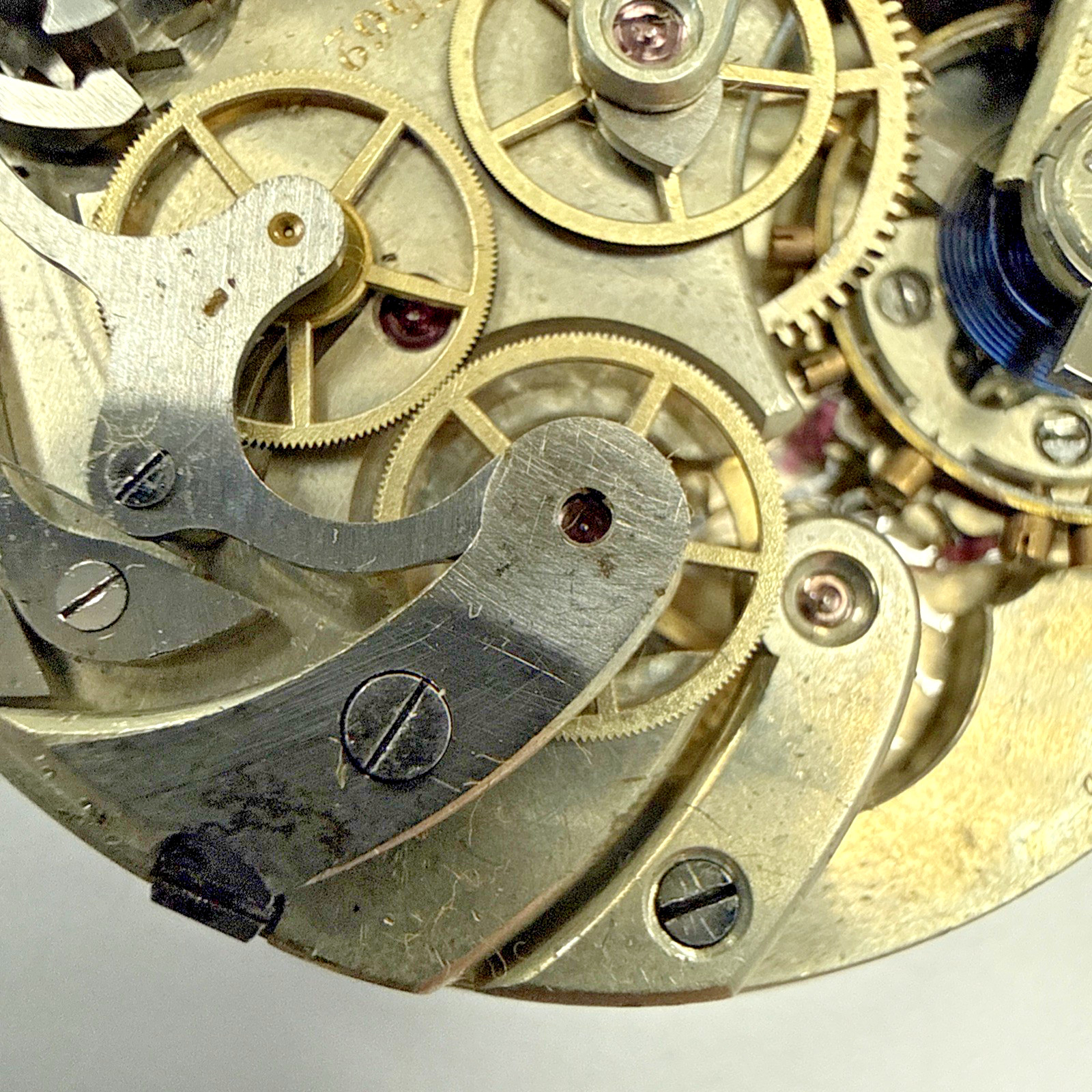 Agassiz Antique 43mm Chronograph Hunter Pocket Watch Movement Swiss Made