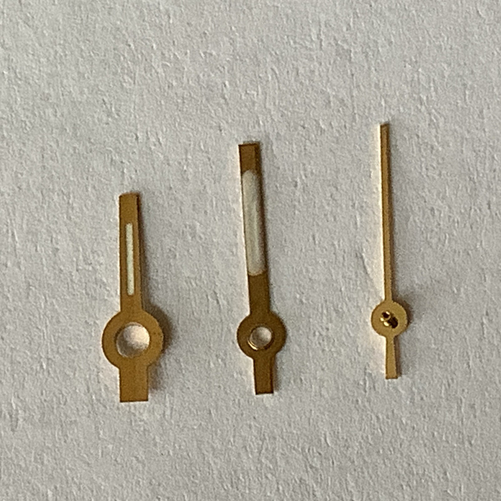 Rolex Hands For 2035-2030 Diamond Cut Gold Plated White Luminous