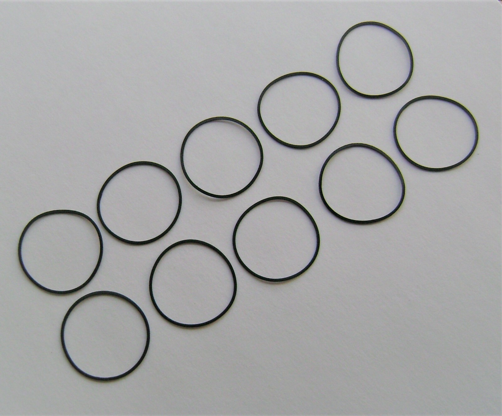 Watch gasket waterproof flat black rubber x 10 pieces-15.0 to 32.5mm choose size