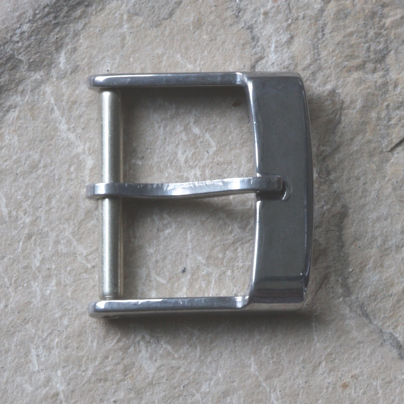 Genuine Swiss Tropic square steel 14mm INOX vintage watch band buckle 1960s/70s