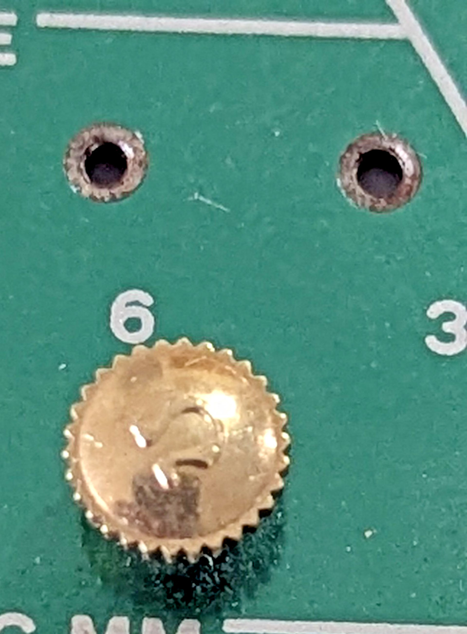 Vintage Original Omega Watch Gold Crown Logo Signed #6 Tap / 5.20mm – Crown Only