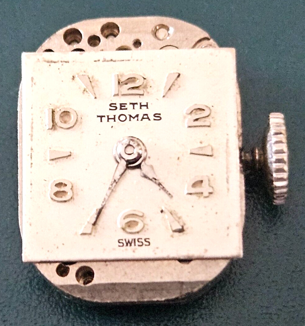 SETH THOMAS 501 N178 17J Watch Movement (REMOVED FROM GOLD CASE/BALANCE RUNS)104