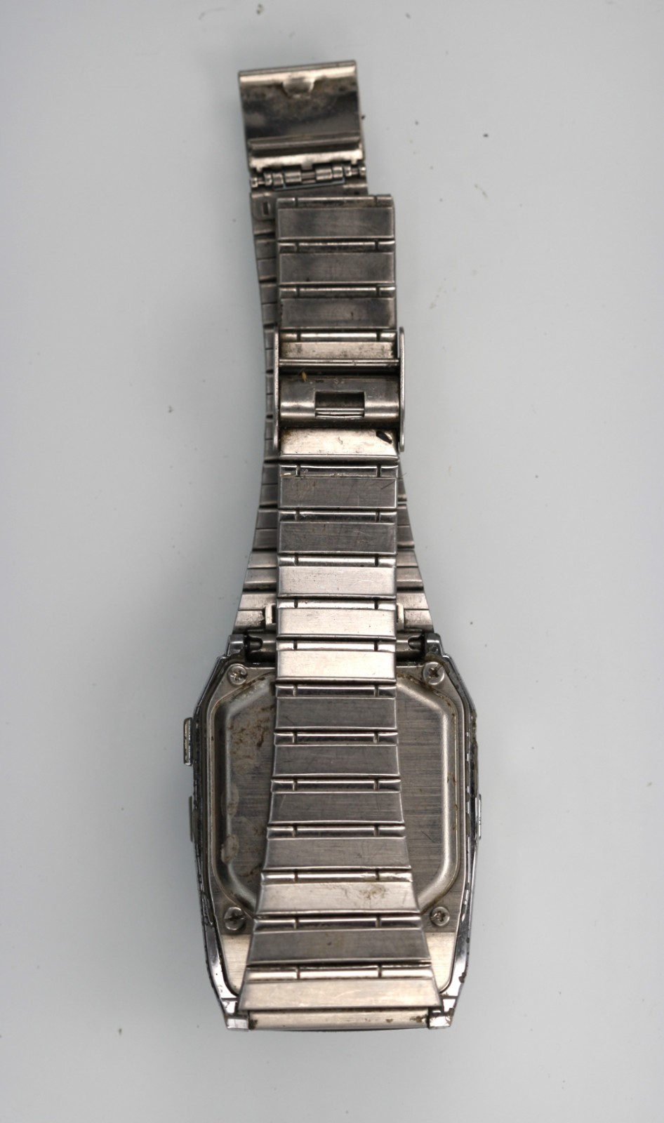 Casio Illuminator Watch Men WR DBC-1500 Stainless St Battery Quartz NON WORKING