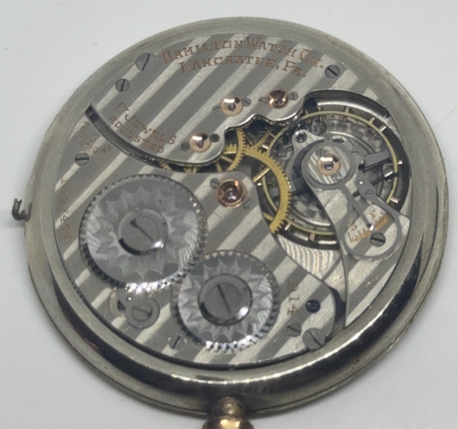 Hamilton Pocket Watch 914 Movement 17 Jewels 3 Positions 1917 12s Does Not Run
