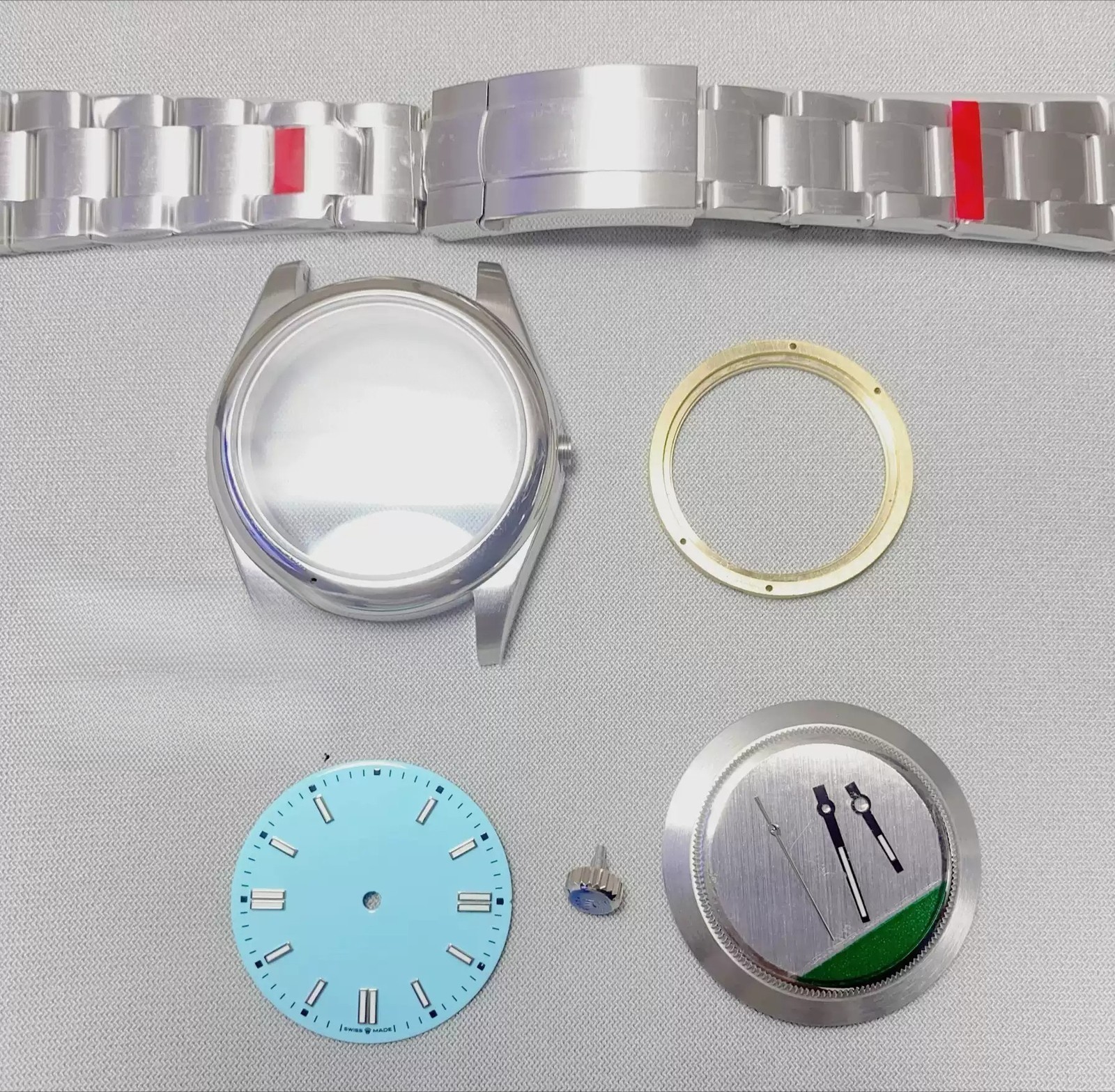 41mm Stainless Steel Watch Case With Band Kit for RoleⅩ Oyster Perpetual 2824