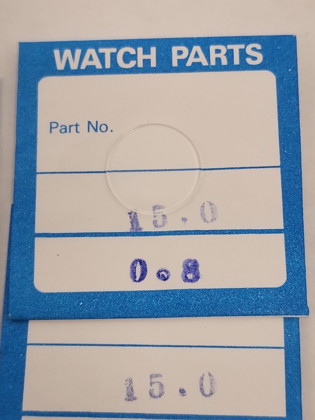 Genuine VINTAGE New Old Stock Watch Crystal Lot Of 15, 14.0-17.6 X .08