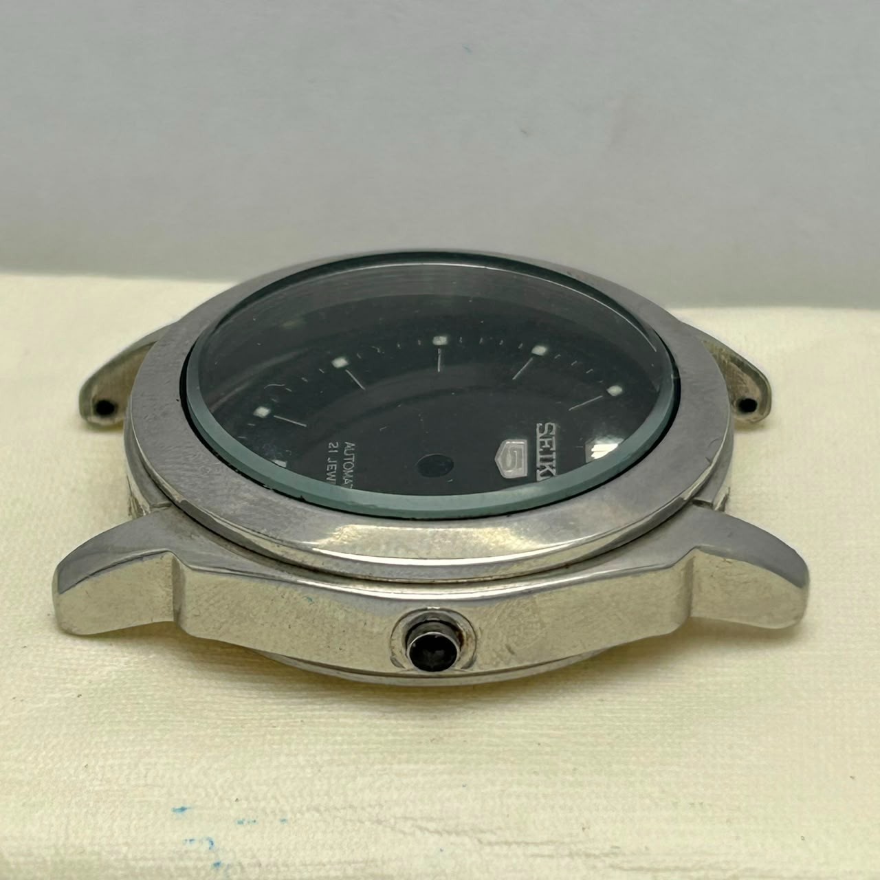 SEIKO 5 Automatic 7S26-0400 Black Dial Men’s Watch Case for parts