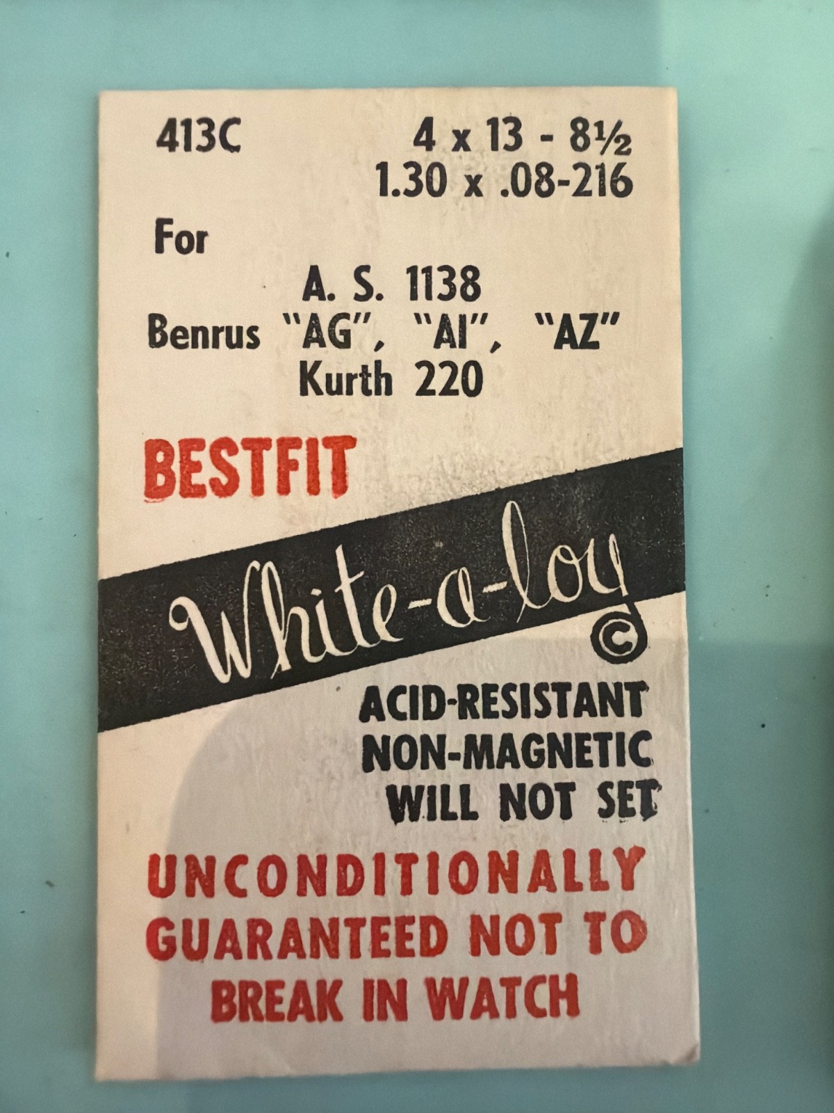 Kurth, Wittnauer , ETA, Bulova, Gruen, Amida Mainsprings – Various Calibers NOS