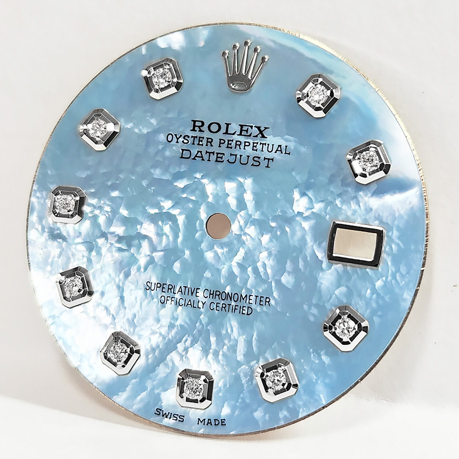 Rolex Datejust 36 Custom Blue MOP Diamond Dial for Ref. 1601 16014