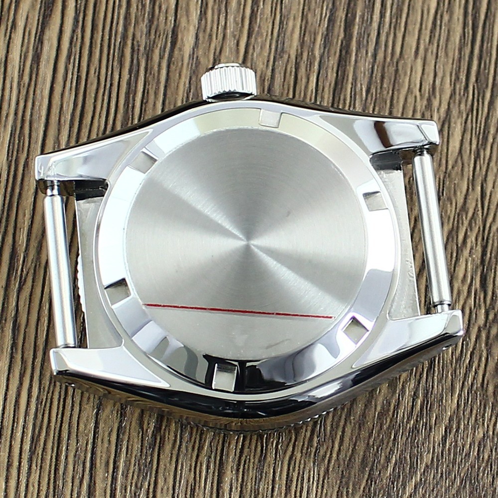 Sapphire Steel Watch Case Silver 40.5mm Modify Seiko 62MAS Mod For NH35 34 36 38