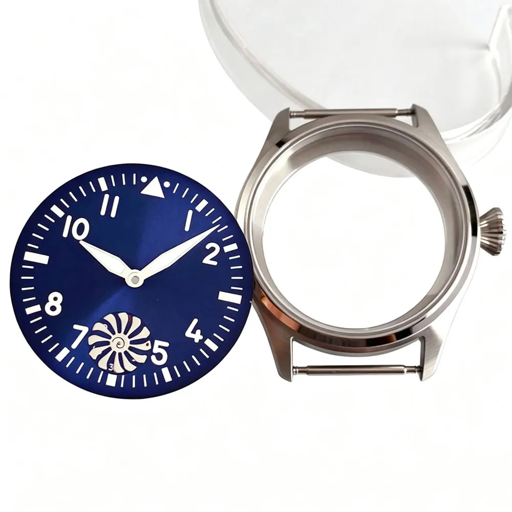Tandorio 42mm Hand Winding 6498 ST3621 Watch Case Stainless Steel Sapphire Glass