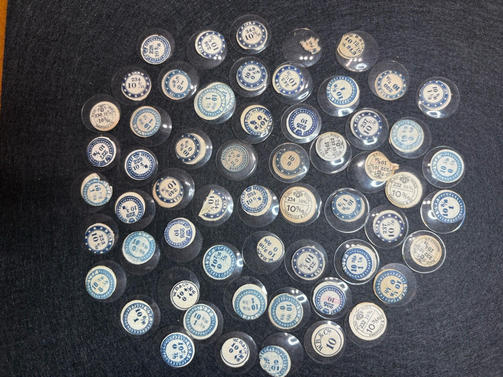 Vintage NOS Round Glass Watch Crystals Lot 58pc Watch Repair KK Shield