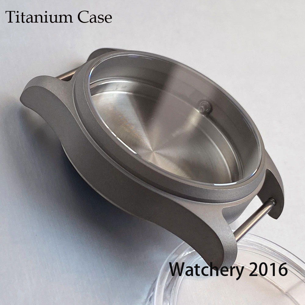 39mm Pilot Titanium Watch Case Fit NH35 Miyota 8215 ETA2824 Auto Movement Watch