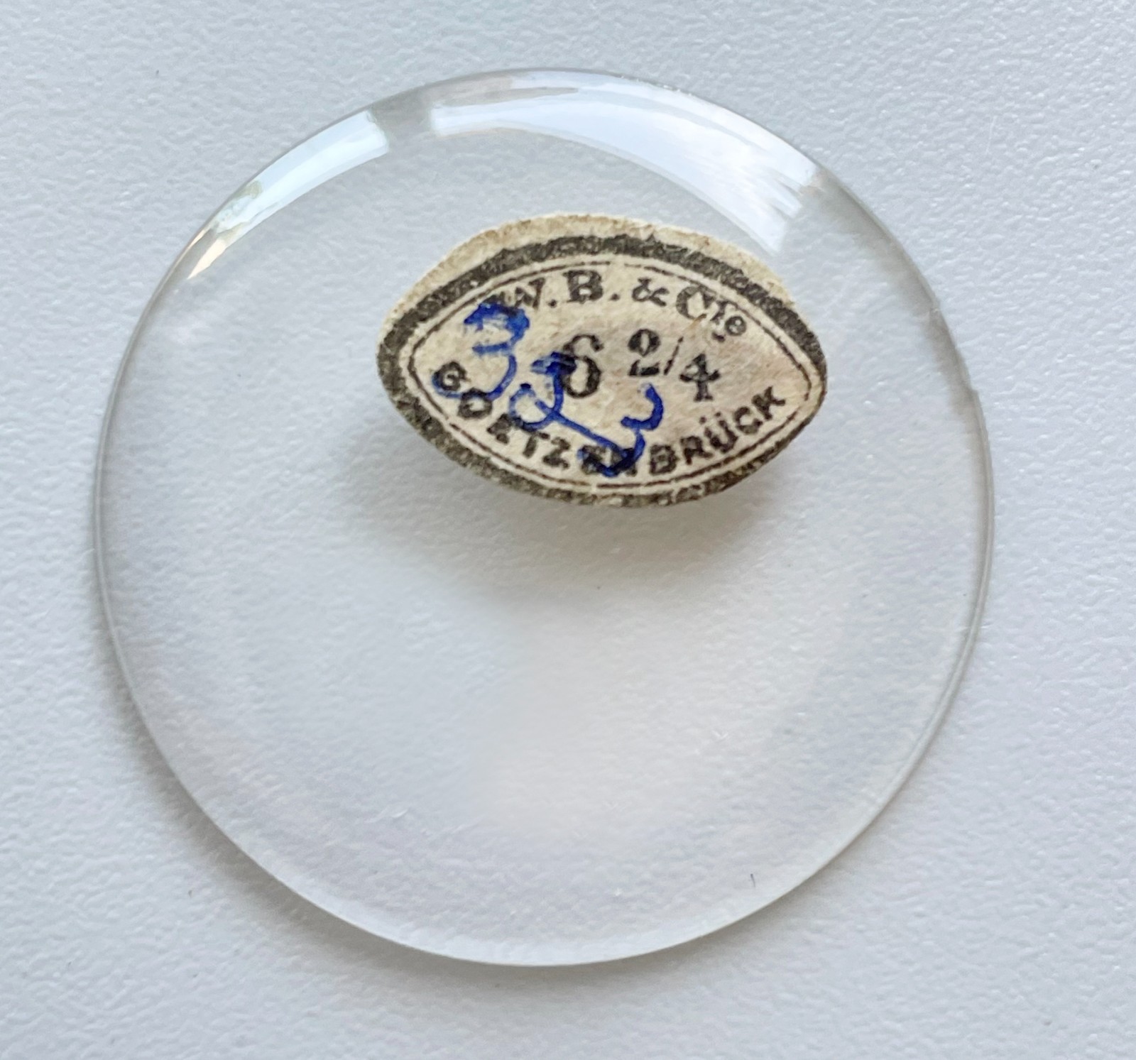 W.B. & CIE Mineral Glass Pocket Watch Crystal 32mm Domed Replacement Vintage