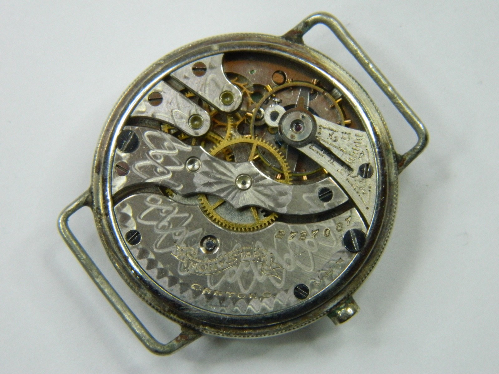 RARE VINTAGE 1910 PRE-WW1 HAMPDEN GOLD FILLED WIRE LUGS TRENCH WATCH REPAIR