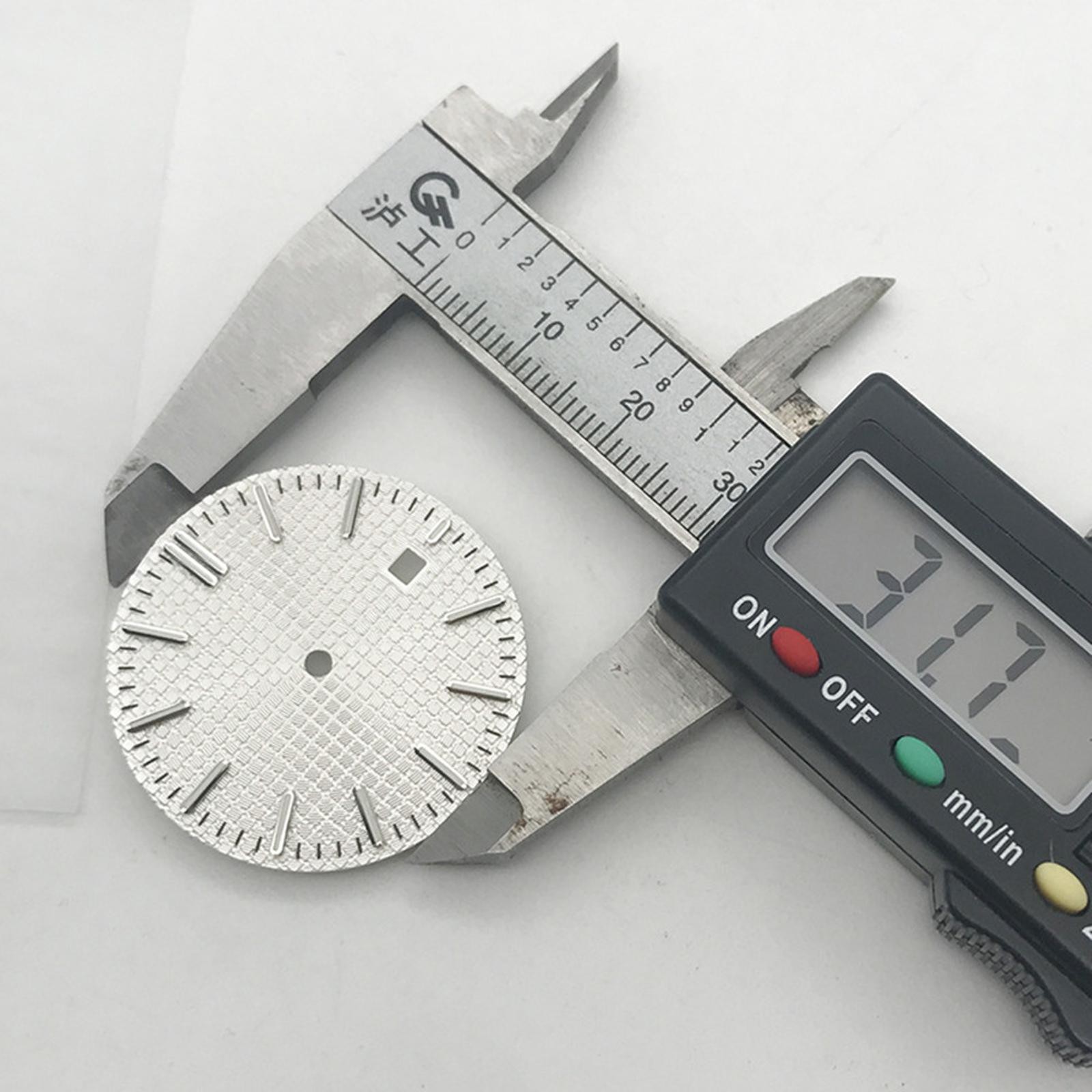 31.7mm White Watch Dial For Mingzhu DG2813 3804 For Miyota 82 Movement Repair