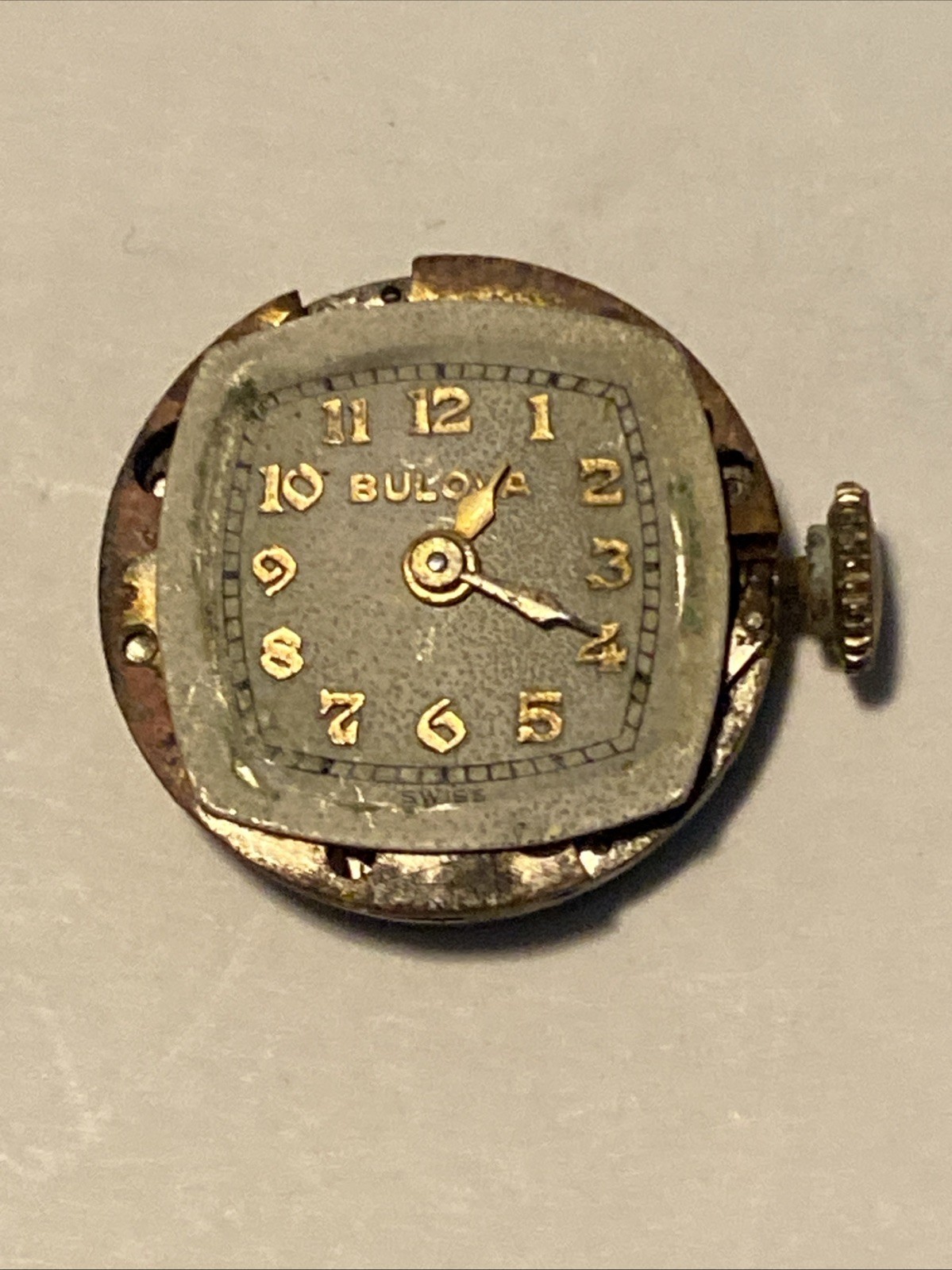 Bulova 7AM AS 1001 Movement 17 Jewel Parts Repair A Schild 1001 Runs