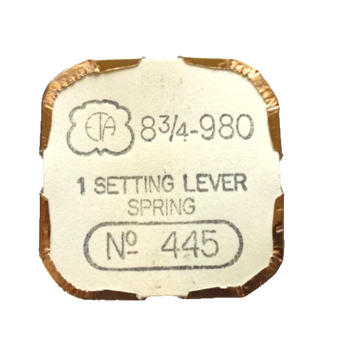 ETA 980 Setting Lever Spring Set Bridge watch part #445/184 “SEE INTERCHANGE”