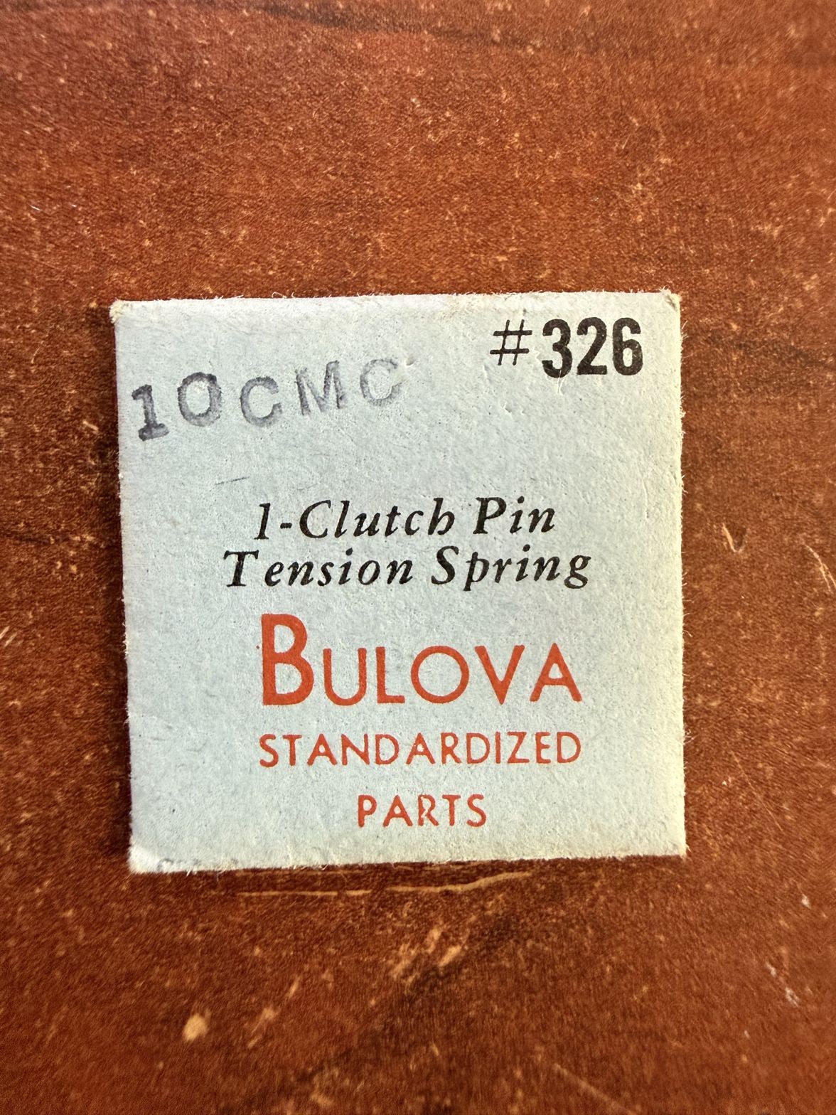 Bulova 10CMC #326 Clutch Pin Tension Spring NOS Genuine Vintage Watch Part