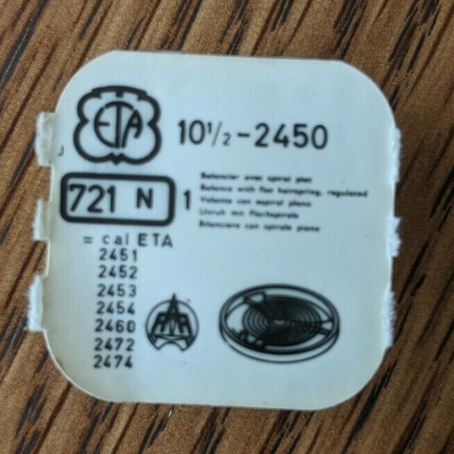 ETA 10½”‘ cal. 2450 balance complete Swiss watch movement part