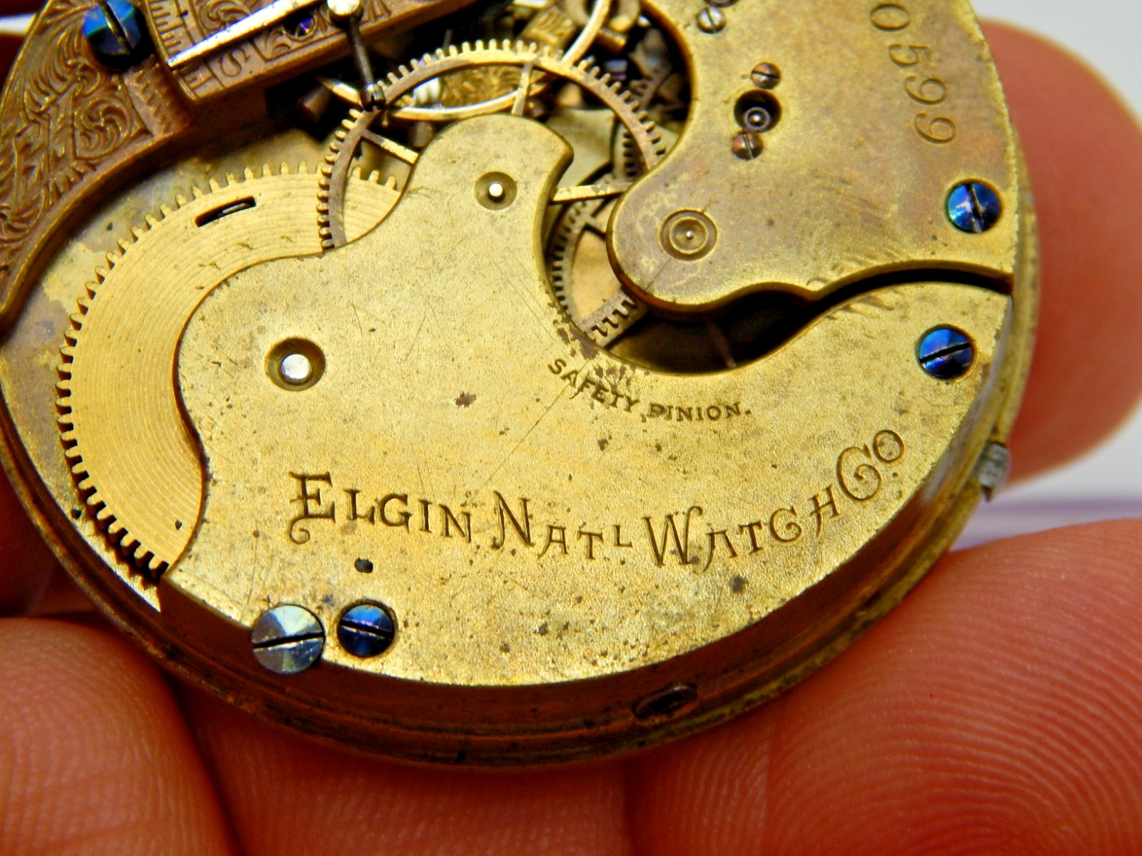 Antique Pocket watch movement Elgin Grade 2 model 3 16S 13 jewel hunting @ 1887