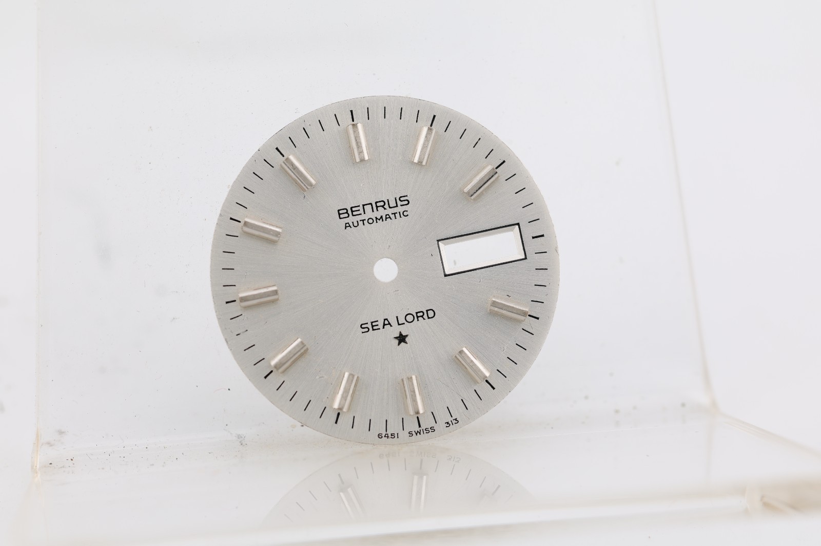 BENRUS SEA LORD AUTOMATIC NOS SWISS WATCH DIAL, 6415 313, 29.4mm (OA)