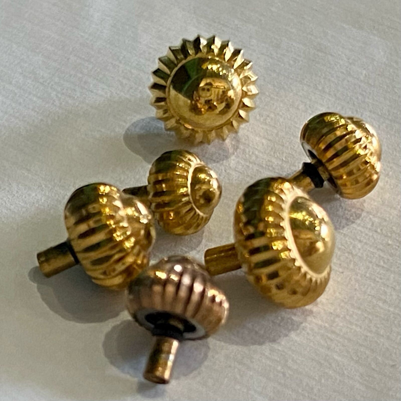 6 Stainless Steel Borgel / Onion / Pumpkin Crowns For Luxury Watches – Tap 10