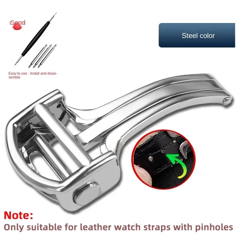 StainlessSteel Folding Buckle For Cartier Blue Ballons Pasha Santos Watch Buckle