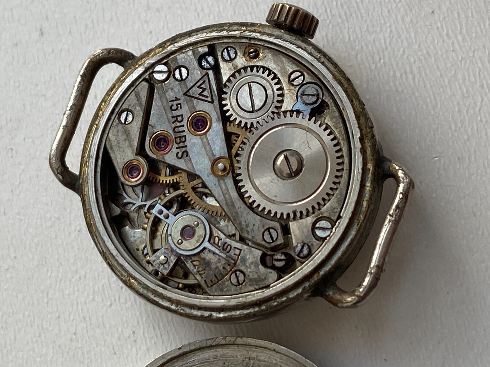 VINTAGE WOMEN WATCH CHRONOMETER SUISSE WWII MILITARY CAL AS 984 15 RUBIS RRR