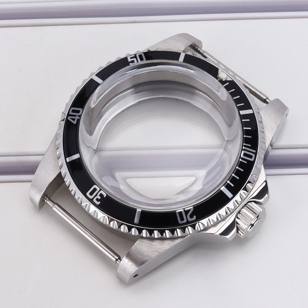 38mm Sub Mod Dive Watch Case Sapphire Glass Back For Seiko NH34 NH35 NH36 NH38