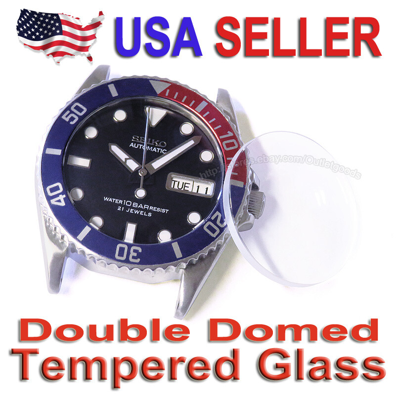 Double Dome Crystal Glass for Seiko Diver 7S26-0050 SKX023 & 7S26-0180 SKX415