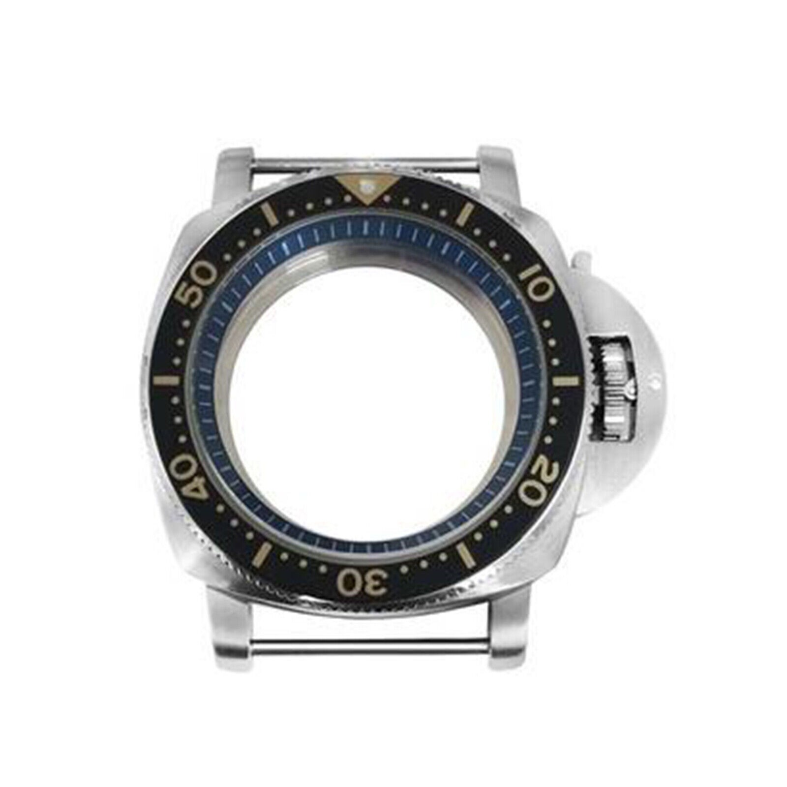 316L Stainless Steel Watch Case Bezel Dark Blue Inner Ring Modified Kit for NH35
