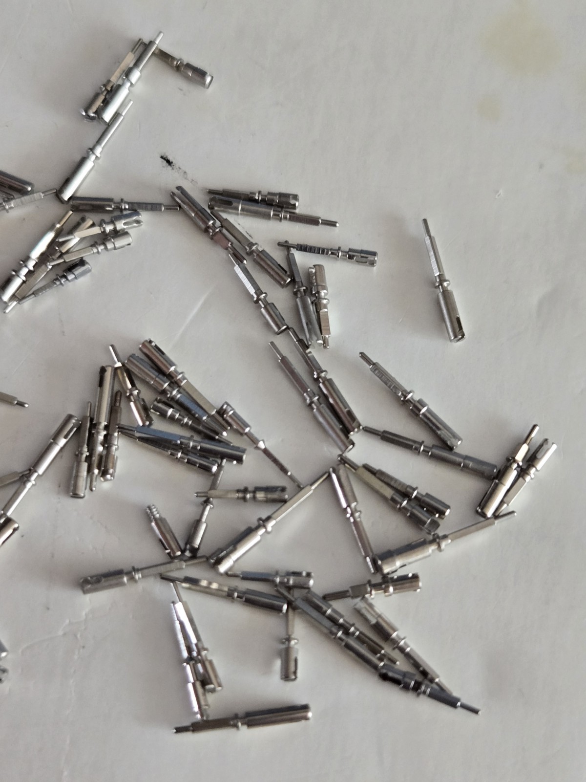 Vintage Bag of 70 Assorted Clock Balance Staff + Misc Parts S. La Rose Inc NOS